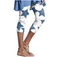 thumbnail image 2 of Mifsaly Women Capri Pants High Waisted Denim Capri Pant Slim Fit Stretchy Cropped Trousers Soft Comfortable Yoga Workout Summer Leggings XL, 2 of 7
