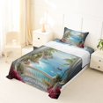 thumbnail image 5 of jejeloiu Ocean Hawaii Holiday Twin Sheets,Tropical Flower Bedding For Boys,Multicolor,3-Piece,1 Fitted Sheet and 1 Pillowcase, 5 of 6