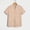 Khaki, variant on Mens Hawaiian Shirt Band Collar Short Sleeve Button Down Shirts Summer Beach Shirts Green