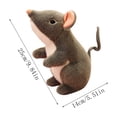 thumbnail image 3 of 9.8in Soft and Realistic Mouse Plush Toy, Adorable Animals Stuffed for Home Decor and Wildlife Enthusiasts Display Use, 3 of 7