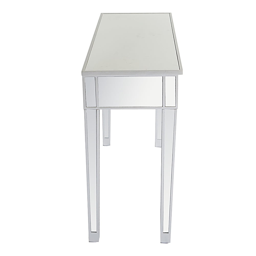 Glass Mirrored Makeup Table with 2 Drawers for Bedroom