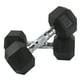 thumbnail image 1 of Par De Mancuernas Hexagonales De Caucho Fire Sports Negro 9Kg Fire Sports Par de Mancuernas/Caucho/Negro, 1 of 4