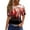 Black, variant on WTOBBY Women's Casual Short Sleeve Pullover Top with Round Neck, Featuring Bloody Halloween Print for Seasonal Fashion,Perfect for Costume Events, Soft and Stylish Apparel,Beige L