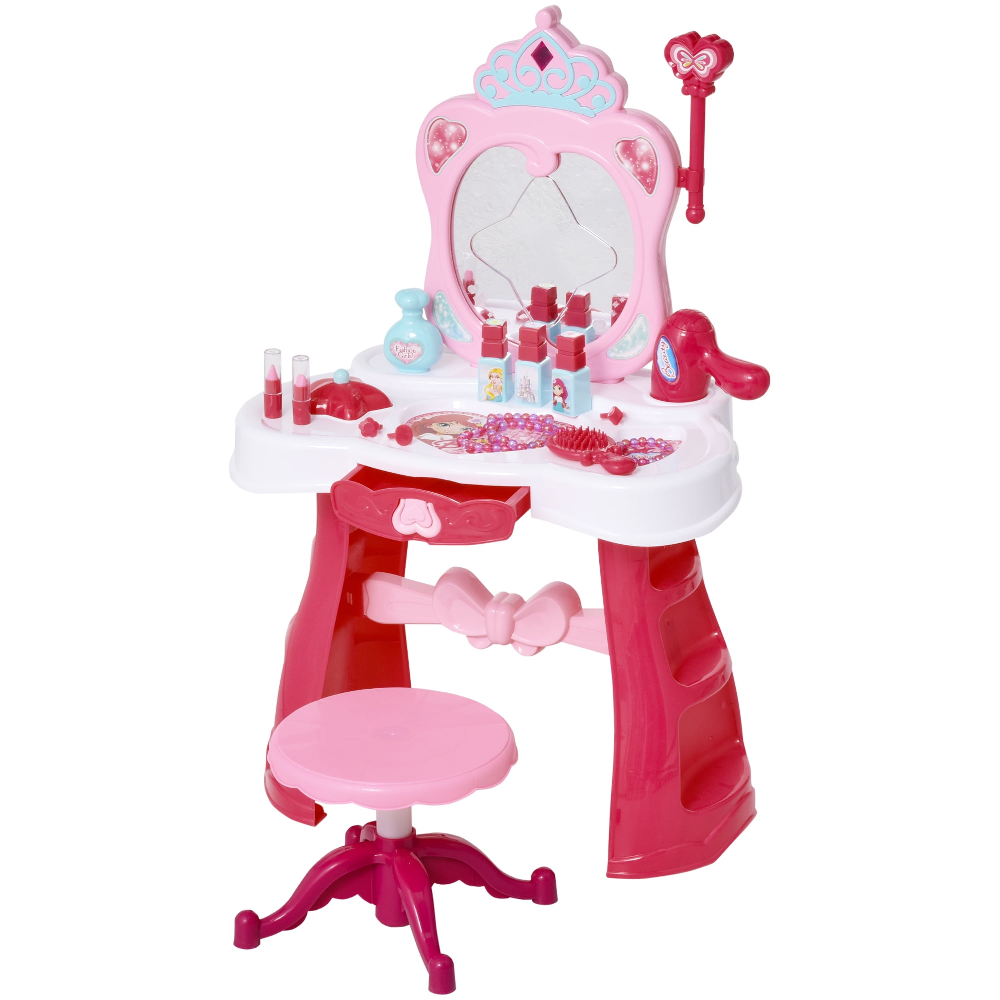 Qaba Children Dressing Table Set for Kids of 36 Years Dream Princess