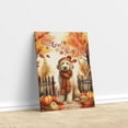 thumbnail image 3 of Happy Thanksgiving Goldendoodle Give Thanks Fall Beanie Scarf Welcome Vertical Matte Canvas Poster Doodle Dog Lover Gifts Idea Wall Art Home Decor - 00020, 3 of 5