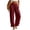 AK15_Wine, variant on Resicozy Linen Pants Women Beach Vacation High Waist Elastic Drawstring Straight Leg Long Trousers with Pockets Cuffed Hem Red XL