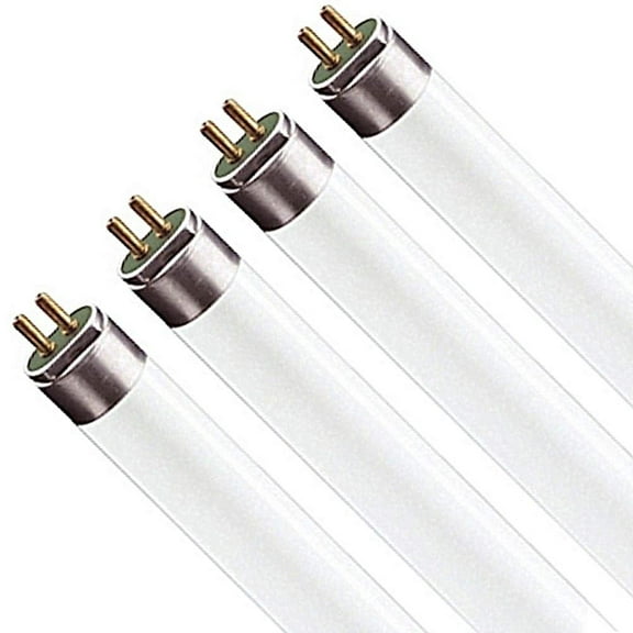 Luxrite LR20765 4-Pack 54-Watt 4 FT T5 High Output Fluorescent Tube Light Bulb, Daylight 6500K, 4200 Lumens, G5 Mini Bi-Pin Base