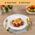 thumbnail image 4 of Gray Gold Marble Round 15 Inch Placemats Set of 2, Modern Abstract Marble Crack Texture HeatResistant Non Slip Place Mats for Dining Table, Wipeable Braided Kitchen Table Mats for Housewarming, 4 of 9