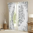 thumbnail image 3 of jejeloiu Vintage Victorian Pattern Black Out Curtains,Retro Damask Flower Curtains Pack of 2 (42x63 Each),White Gray Bedroom Curtains For Girls Kids,Microfiber Bedroom Decor, 3 of 6