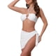 thumbnail image 4 of Conjuntos de bikini de tres piezas para mujer INSPIRE CHIC, con halter de cuerda y parte inferior triangular, cubre baño con lazo lateral, talla X-Large, color blanco, 4 of 5