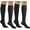 Black, variant on 2 Pairs Open Toe Zipper Medical Sport Copper Compression Socks With Anti-slip Silicone for Women & Men Circulation 15-20 mmHg is Best Support for Athletic Running Cycling, Nursing, Travel