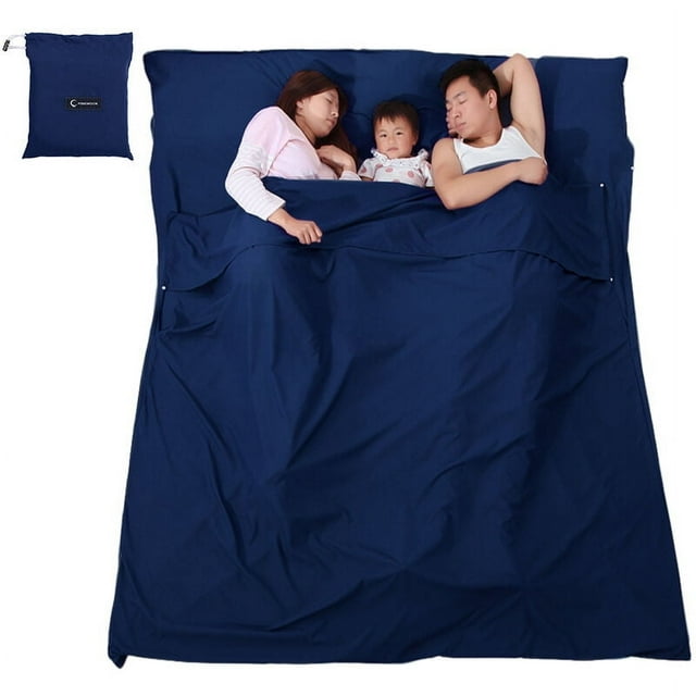Travel Sleeping Sack for Backpacking, Skin Friendly Material Ultralight Travel Sheet Compact Camping Sheets for Adults