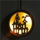 thumbnail image 3 of Luz Hueca De Madera Para Halloween Con Patrón De Bruja, Decoración Colgante Led Redonda De Halloween Para Ventana, Cerca De Árbol, Puerta, Escritorio De Oficina Advancent HA027580-06, 3 of 7