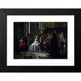 thumbnail image 2 of Auguste Victor Pluyette 24x17 Black Modern Framed Museum Art Print Titled - The Emperor, the Empress and the Imperial Prince Visiting an Asylum Room in Fontainebleau (1867), 2 of 5