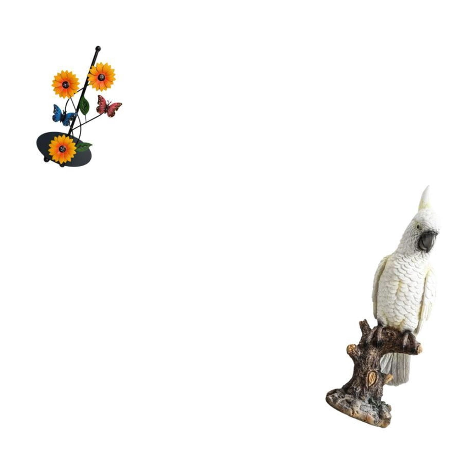 Fiocias Parrot Paper Towel Holder Dispenser Non Slip Vertical Tissue Holder Rack Animal Sculpture Resin Indoor Decorative Figurine Desktop Ornament for Home D
