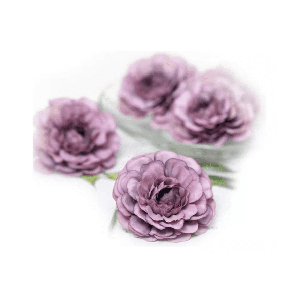 50 Cabezas Flores Rosa Artificial Decoración Boda Fiesta 5cm MORADO