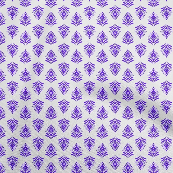 oneOone Polyester Spandex Purple Fabric Asian Block Quilting Supplies Print Sewing Fabric By The Yard 56 Inch Wide