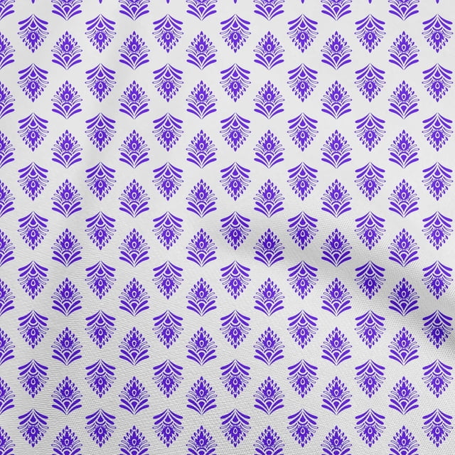 oneOone Silk Tabby Purple Fabric Asian Block Fabric For Sewing Printed Craft Fabric By The Yard 42 Inch Wide