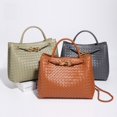 thumbnail image 2 of Bolso retro de gran capacidad, bolso tejido a mano para mujer, bolso de mano versátil para ir al trabajo, bolso bandolera informal de moda, 2 of 6