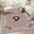 thumbnail image 4 of 1PC Floral Pattern Area Rug Local Carpet, Lightweight Washable Easy-to-Tidy Carpet Mat Festival Gift, Suitable for Living Room, Bedroom, Dining Room, Bathroom, Office, Room Accessones, 4 of 8