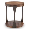 thumbnail image 1 of Magnussen Montgomery 20" Round Industrial Accent Table in Bourbon, 1 of 2
