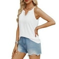 thumbnail image 7 of Levmjia Women Tank Tops Casual V Neck Sleeveless Shirt Soft Stretchy Polyester Spandex Blouse for Yoga Gym Workout Summer Spring Solid Color Loose Fit Comfortable Breathable, 7 of 7