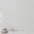 thumbnail image 4 of Giorbello Glass Subway Backsplash Tile, 3 x 6, Bright White, 4 of 4