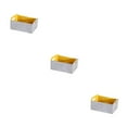 thumbnail image 3 of Transemion Convenient Shelf Bins Storage Solution For Home Or Office Collapsible For Easy gray+yellow 30x24x15cm 3Set, 3 of 6