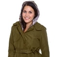 thumbnail image 3 of Hee Grand Women Thicken Fleece Faux Fur Warm Winter Coat Chinese M Army Green, 3 of 3