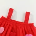 thumbnail image 6 of ZTKWD Toddler Baby Girl Valentines Outfits Valentines Sleeveless Dress Red Pink Dresses Star Heart Kids Clothes, 6 of 9