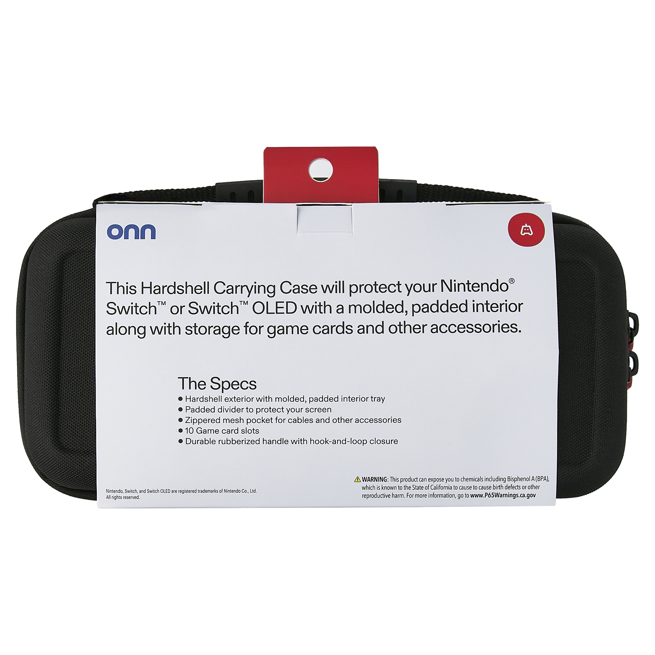 onn Protective Hardshell Carrying Case for Nintendo Switch photo 6