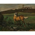 thumbnail image 2 of Nils Kreuger 18x15 Black Ornate Wood Framed Double Matted Museum Art Print Titled - Yellow Horse (1898), 2 of 5