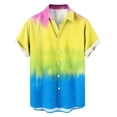 thumbnail image 4 of Gamivast Summer Shirts Abstract Print Lapel Collar Beach Shirts Button Down Casual Shirts Short Sleeve Graphic Pattern Holiday Festival Soft, 4 of 6