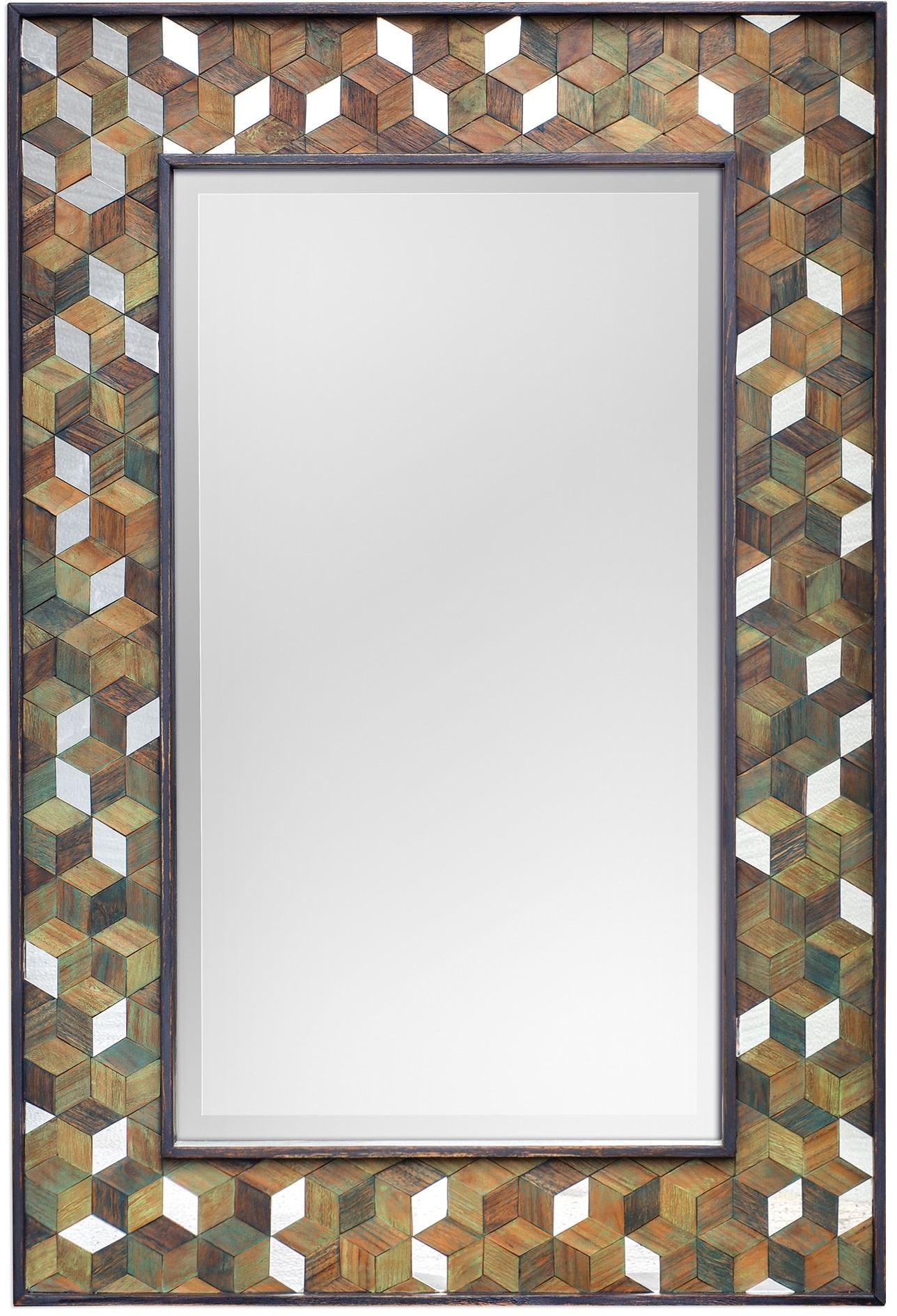 Uttermost 08158 Cadia 48" X 32" Rectangular Beveled Wood Framed Wall