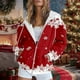 thumbnail image 4 of WILLBEST Sudaderas para Mujer Sudadera con Capucha Estampada Navideña para Mujer, Estilo Casual y Holgado, con Cremallera Chica​​, 4 of 7