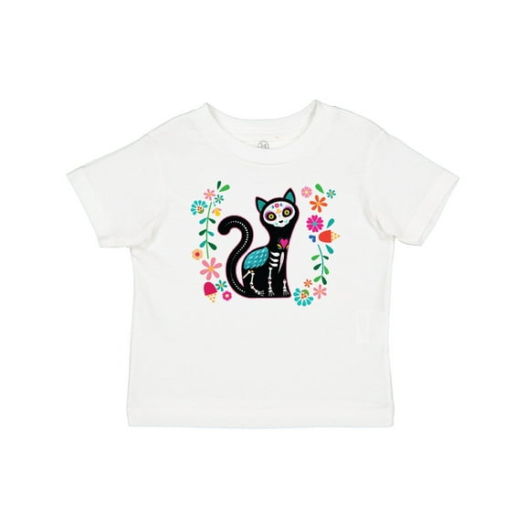 Inktastic Kitty Cat Floral Skull Dia De Los Muertos Girls Baby T-Shirt