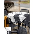 thumbnail image 4 of Sloths Showering Outdoor Tablecloth - 60x60 Inch Square Dining Table Cover, Modern Abstract Art Funny Animals Waterproof Outdoor Table Cloth with Umbrella Hole & Zipper for Picnic/Patio/Party, 4 of 7