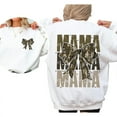 thumbnail image 3 of Mama Camo Coquette Bow Sweatshirt – Cute Hunting Wife Sweater with Bow Print, Camouflage Mom Pullover, Gift for Hunters’ Wives, 3 of 7