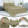 thumbnail image 6 of ROYALE LINENS 300 Thread Count 100% Long Staple Combed Cotton Sheet Set - 4 Piece Full Bed Sheets - 1 Fitted, 1 Flat, 2 Pillow Cases -Soft Cool & Crisp Sheet Set (Full, Sage Green), 6 of 10
