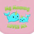thumbnail image 4 of Inktastic My Mommy Loves Me Cute Narwhal Boys or Girls Baby Bib, 4 of 4