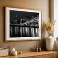 thumbnail image 5 of The Cleveland Skyline B&W - Cleveland Ohio Photography Black and White City Nightlife Skyline Bridge Architecture Water Unframed Wall Art Print 20 x 28 inches, 5 of 7