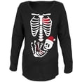 thumbnail image 1 of Halloween Santa Baby Skeleton T-Shirt de Maternité Doux à Manches Longues Noir, 1 of 1