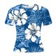 thumbnail image 5 of Xuyuer All-Match Fashion Floral Print Short Sleeve T-Shirt Women's Casual Charming Flower Pattern Tee With Round Neck Graphic Tees Women Tops, 5 of 7