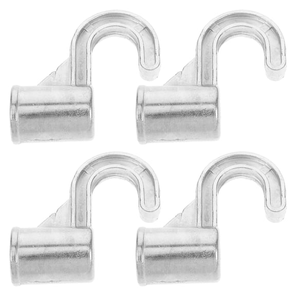 Parvistic 4pcs Aluminum Alloy No Drilling Closet Rod Brackets Rod Racks Closet Accessories