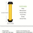 thumbnail image 4 of 2pcs, Fly Stick- Super Sticky Fly Trap, Hanging Fly Traps Outdoor: Fruit Fly Traps For Indoors | Fly Catcher, Gnat, Mosquito, & Flying Insect Catchers For Inside Home - Disposable Sticky Fly Trap For, 4 of 4
