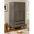 thumbnail image 2 of Furniture of America Farrah Wardrobe with 2-Drawer, Gray, 2 of 4