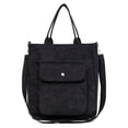 thumbnail image 1 of Bolso de mujer portátil, sencillo bolso de hombro retro negro, 1 of 5