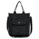 thumbnail image 1 of Bolso de mujer portátil, sencillo bolso de hombro retro negro, 1 of 5