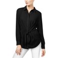 thumbnail image 1 of I.N.C Blouse à Nouer devant pour Femmes, Noire, Grande, 1 of 1
