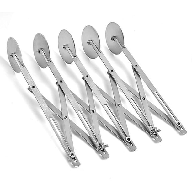 5 Wheel Stainless Steel Pizza Knife Wheel Knife Cutter Adjustable Dough Divider for Pastry Pizza Pasta Cakes Cookies Kitchen Baking Tool